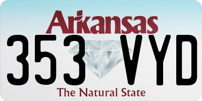 AR license plate 353VYD