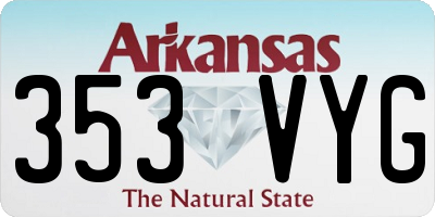 AR license plate 353VYG