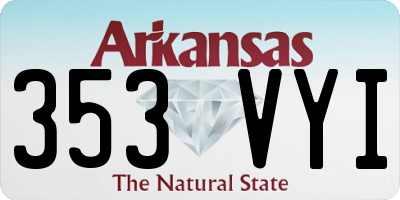 AR license plate 353VYI