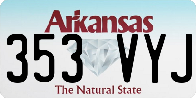 AR license plate 353VYJ