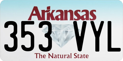 AR license plate 353VYL