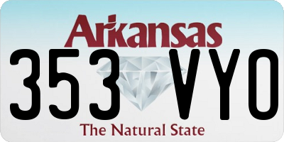 AR license plate 353VYO