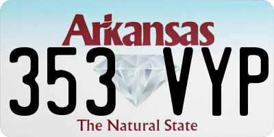 AR license plate 353VYP