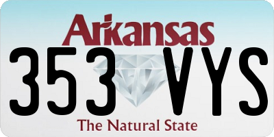AR license plate 353VYS