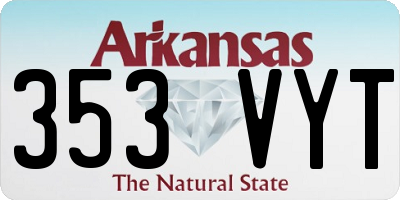 AR license plate 353VYT
