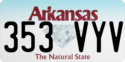 AR license plate 353VYV