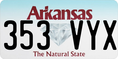 AR license plate 353VYX