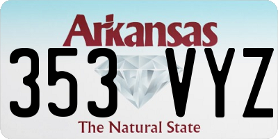 AR license plate 353VYZ