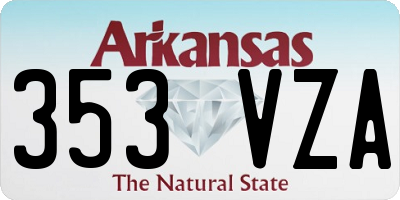 AR license plate 353VZA