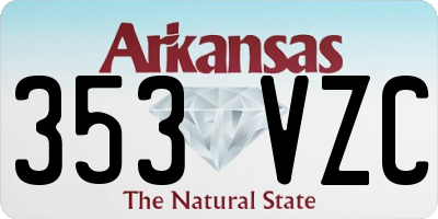 AR license plate 353VZC