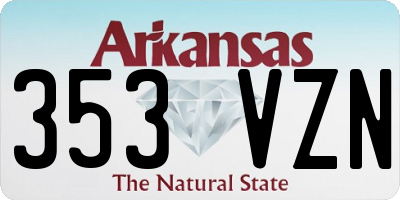AR license plate 353VZN