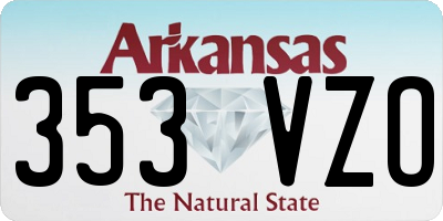 AR license plate 353VZO