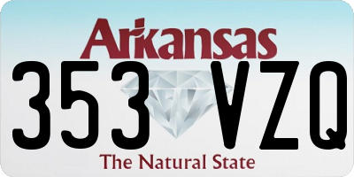 AR license plate 353VZQ