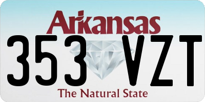 AR license plate 353VZT