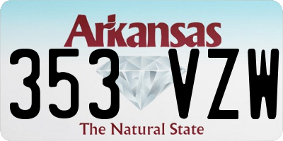 AR license plate 353VZW