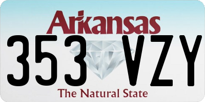 AR license plate 353VZY