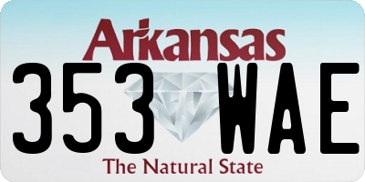 AR license plate 353WAE