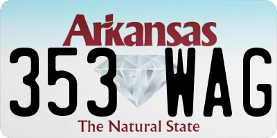 AR license plate 353WAG