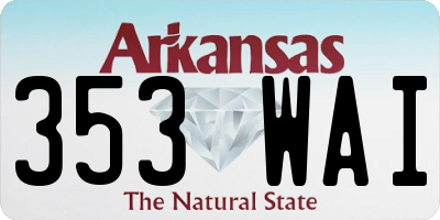 AR license plate 353WAI