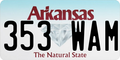 AR license plate 353WAM