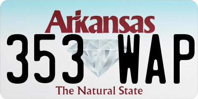 AR license plate 353WAP