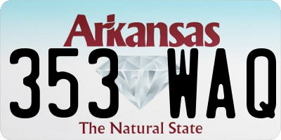 AR license plate 353WAQ