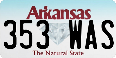 AR license plate 353WAS