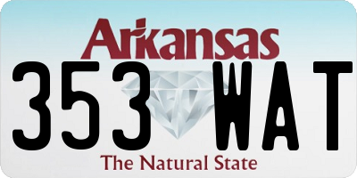 AR license plate 353WAT