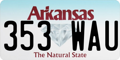 AR license plate 353WAU