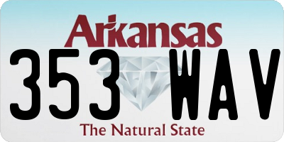 AR license plate 353WAV