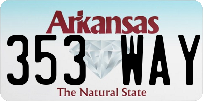 AR license plate 353WAY