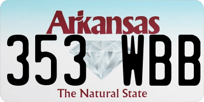 AR license plate 353WBB