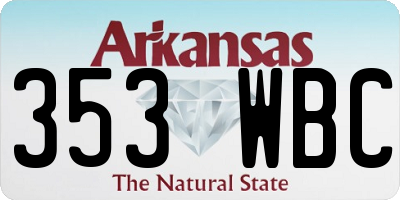 AR license plate 353WBC