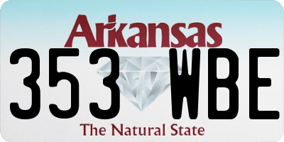 AR license plate 353WBE