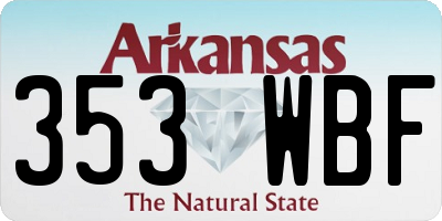 AR license plate 353WBF