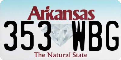 AR license plate 353WBG