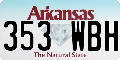 AR license plate 353WBH