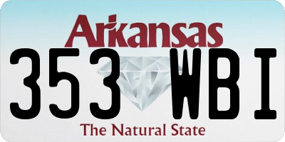 AR license plate 353WBI