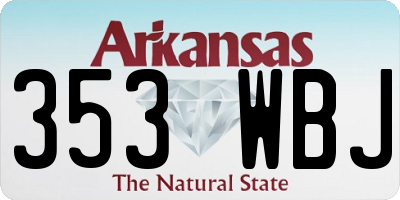 AR license plate 353WBJ