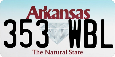 AR license plate 353WBL