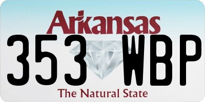 AR license plate 353WBP