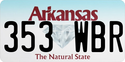 AR license plate 353WBR