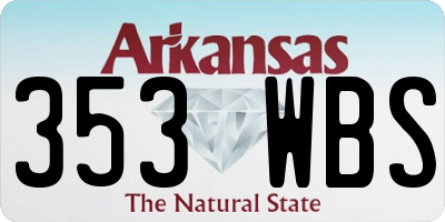 AR license plate 353WBS
