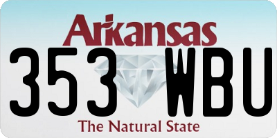 AR license plate 353WBU