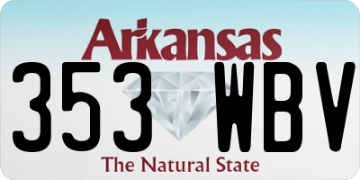 AR license plate 353WBV
