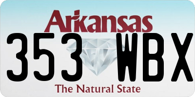 AR license plate 353WBX