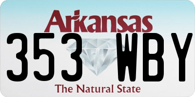 AR license plate 353WBY