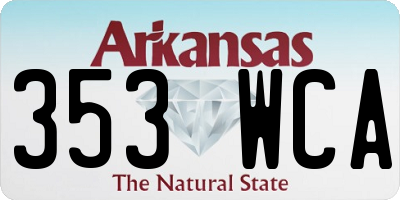 AR license plate 353WCA