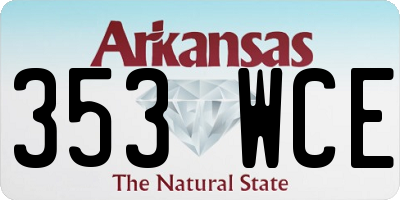 AR license plate 353WCE