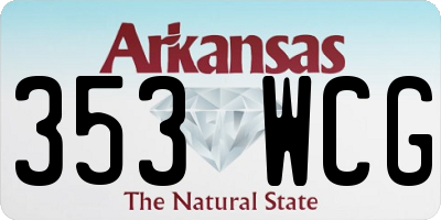 AR license plate 353WCG